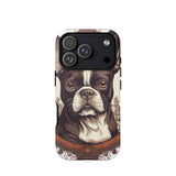 Vintage-Inspired Red Brown Boston Terrier Tough Case for iPhone . Matte iPhone 17 Pro