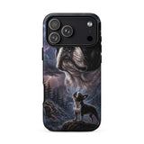 Storm Guardian – Majestic Boston Terrier Night Art Tough Case for iPhone . Matte iPhone 17 Pro Max