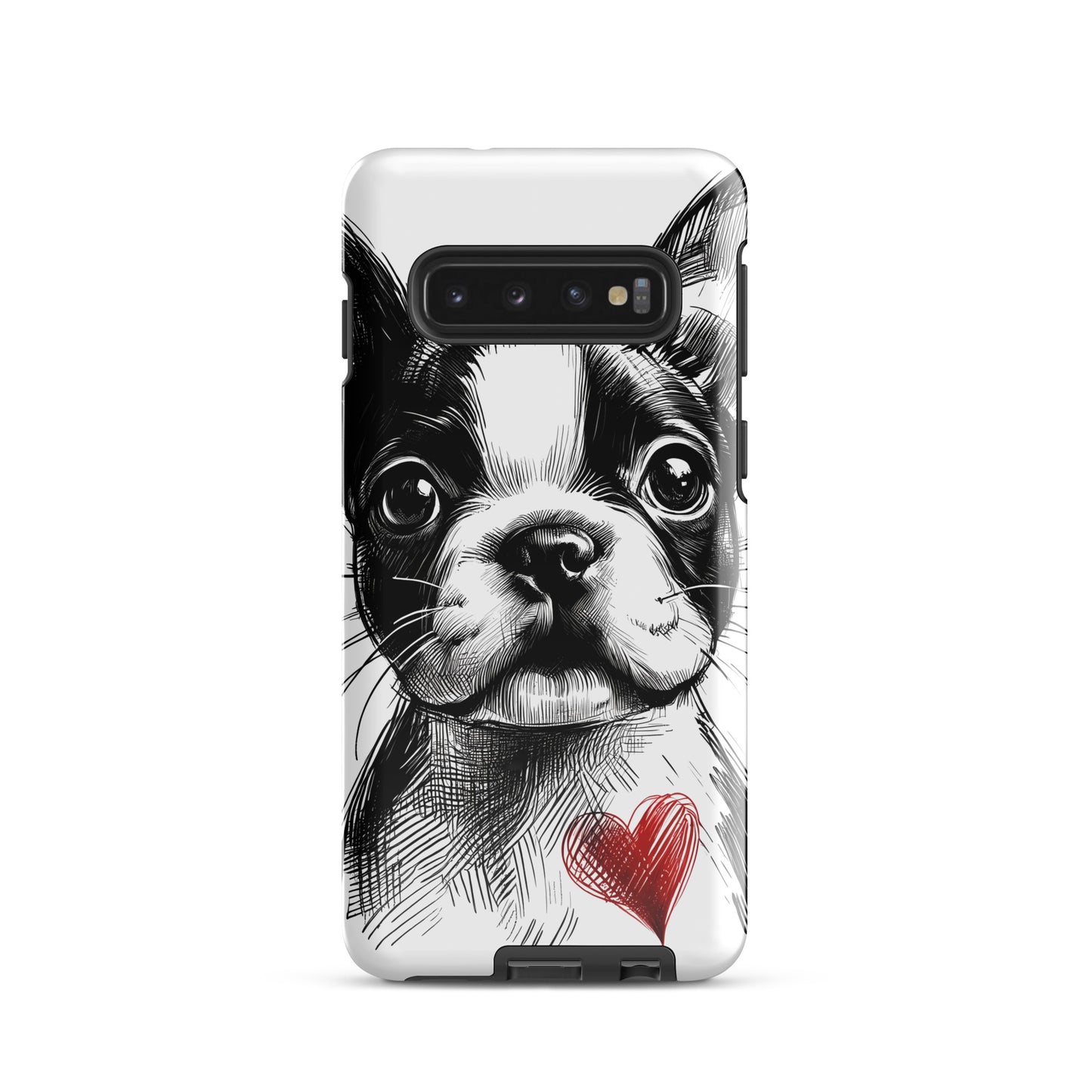 Boston Terrier Heart Tough Case For Samsung