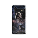 Storm Guardian – Majestic Boston Terrier Night Art Tough Case for Samsung . Glossy Samsung Galaxy S10