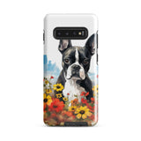 Boston Terrier Dog In A Garden Outside The City Tough case for Samsung