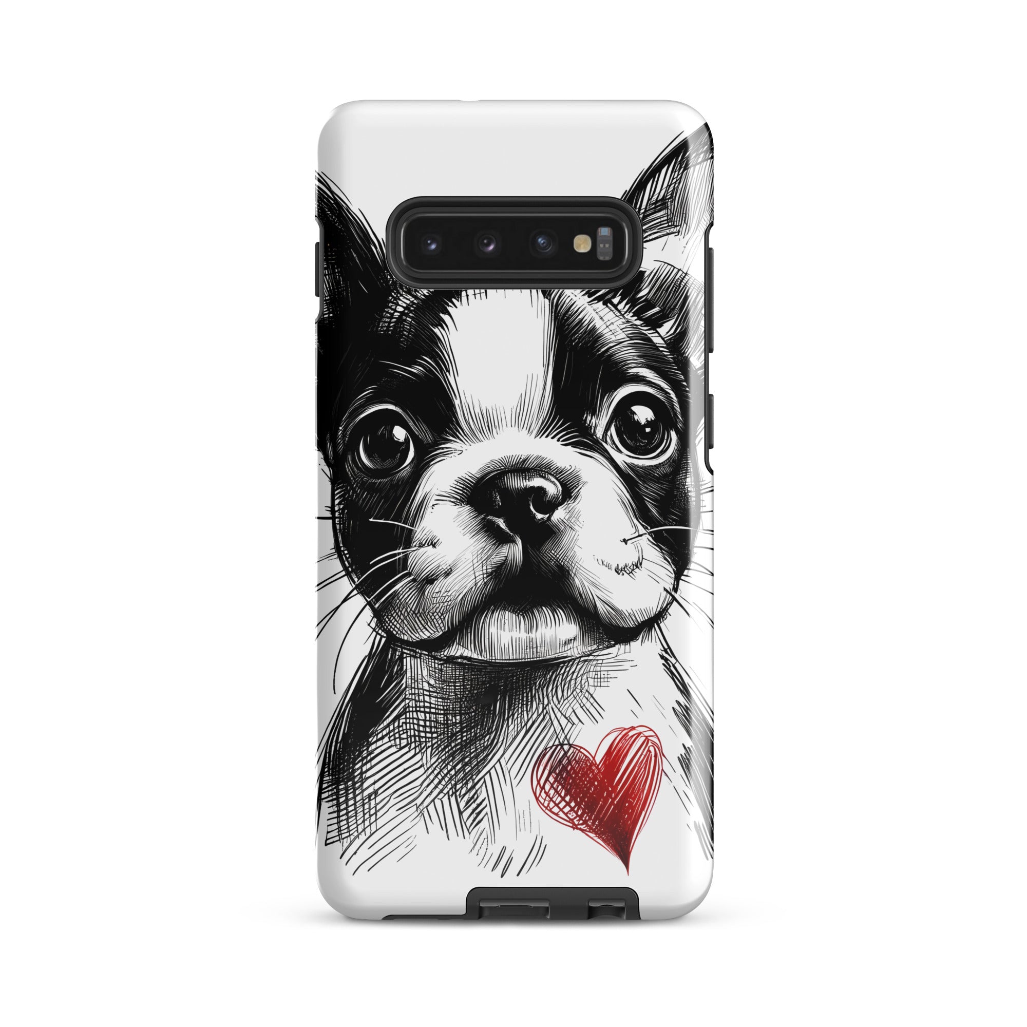 Boston Terrier Heart Tough Case For Samsung
