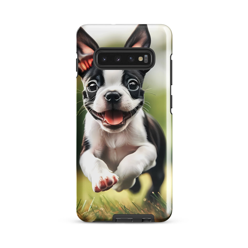 Playful Boston Terrier Puppy Tough case for Samsung