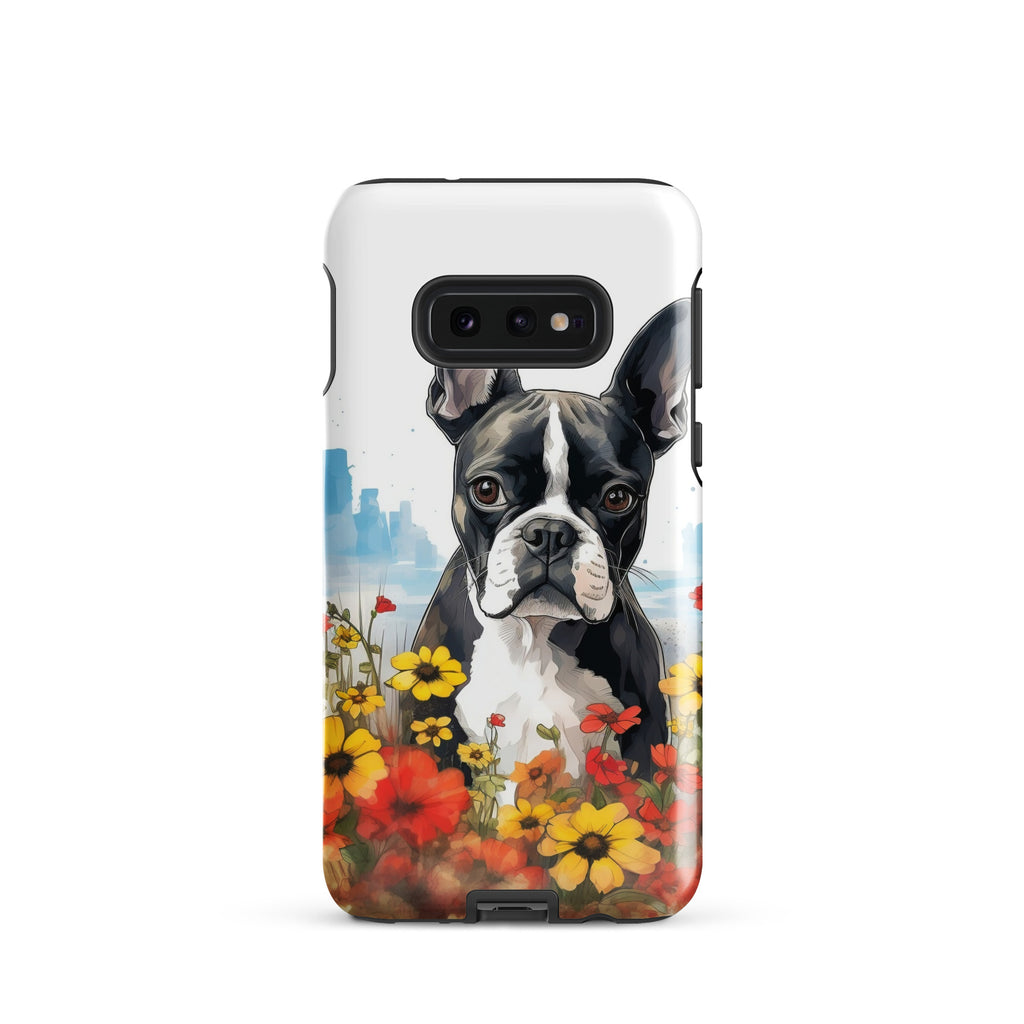 Boston Terrier Dog In A Garden Outside The City Tough case for Samsung