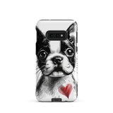 Boston Terrier Heart Tough Case For Samsung