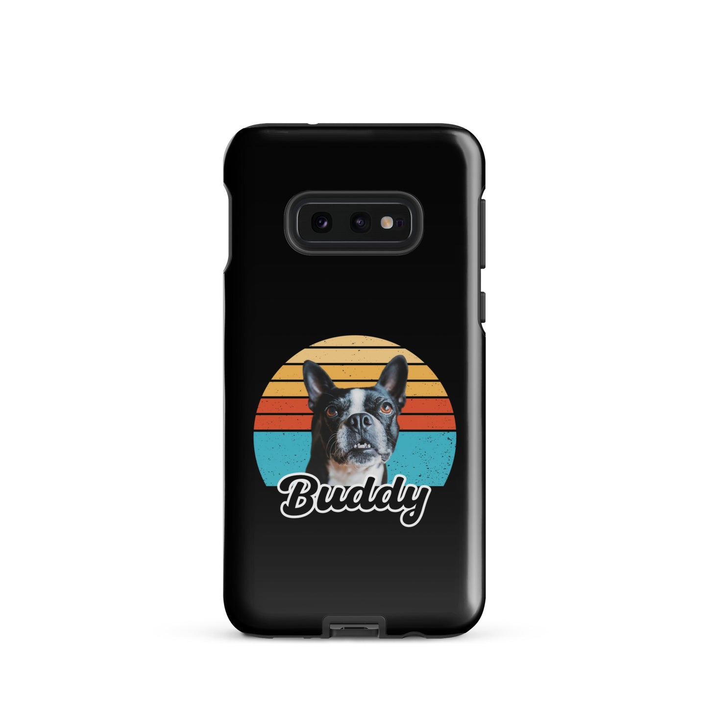 Custom Dog Sunset Vintage Retro Style Tough case for Samsung . Glossy Samsung Galaxy S10e