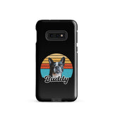 Custom Dog Sunset Vintage Retro Style Tough case for Samsung . Glossy Samsung Galaxy S10e