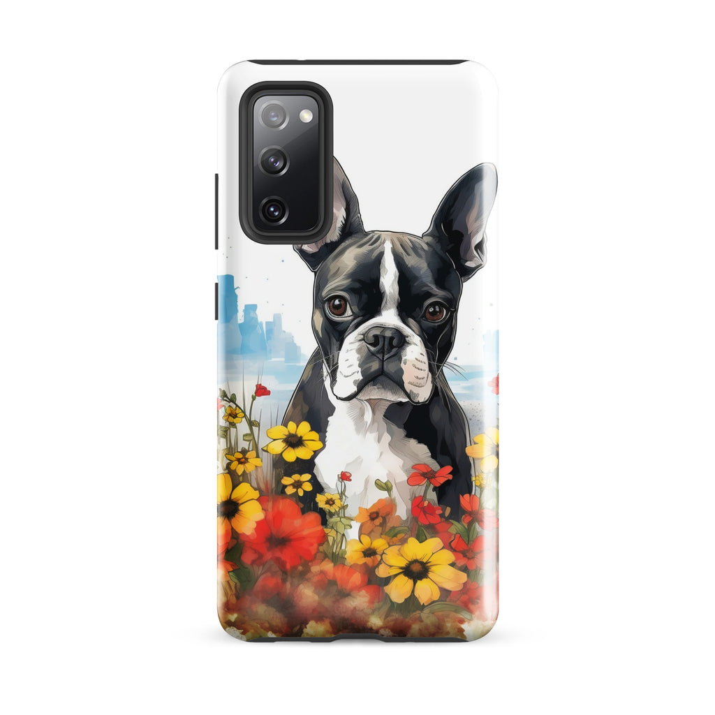 Boston Terrier Dog In A Garden Outside The City Tough case for Samsung