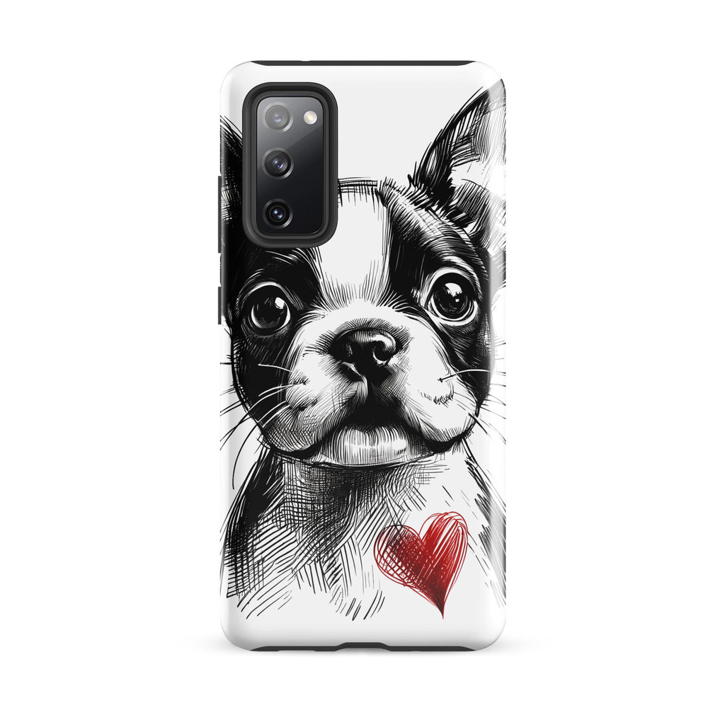 Boston Terrier Heart Tough Case For Samsung