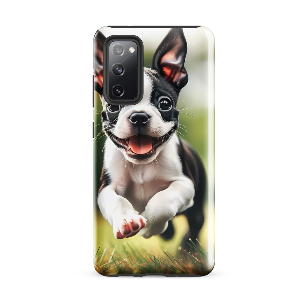 Playful Boston Terrier Puppy Tough case for Samsung