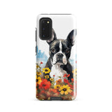 Boston Terrier Dog In A Garden Outside The City Tough case for Samsung