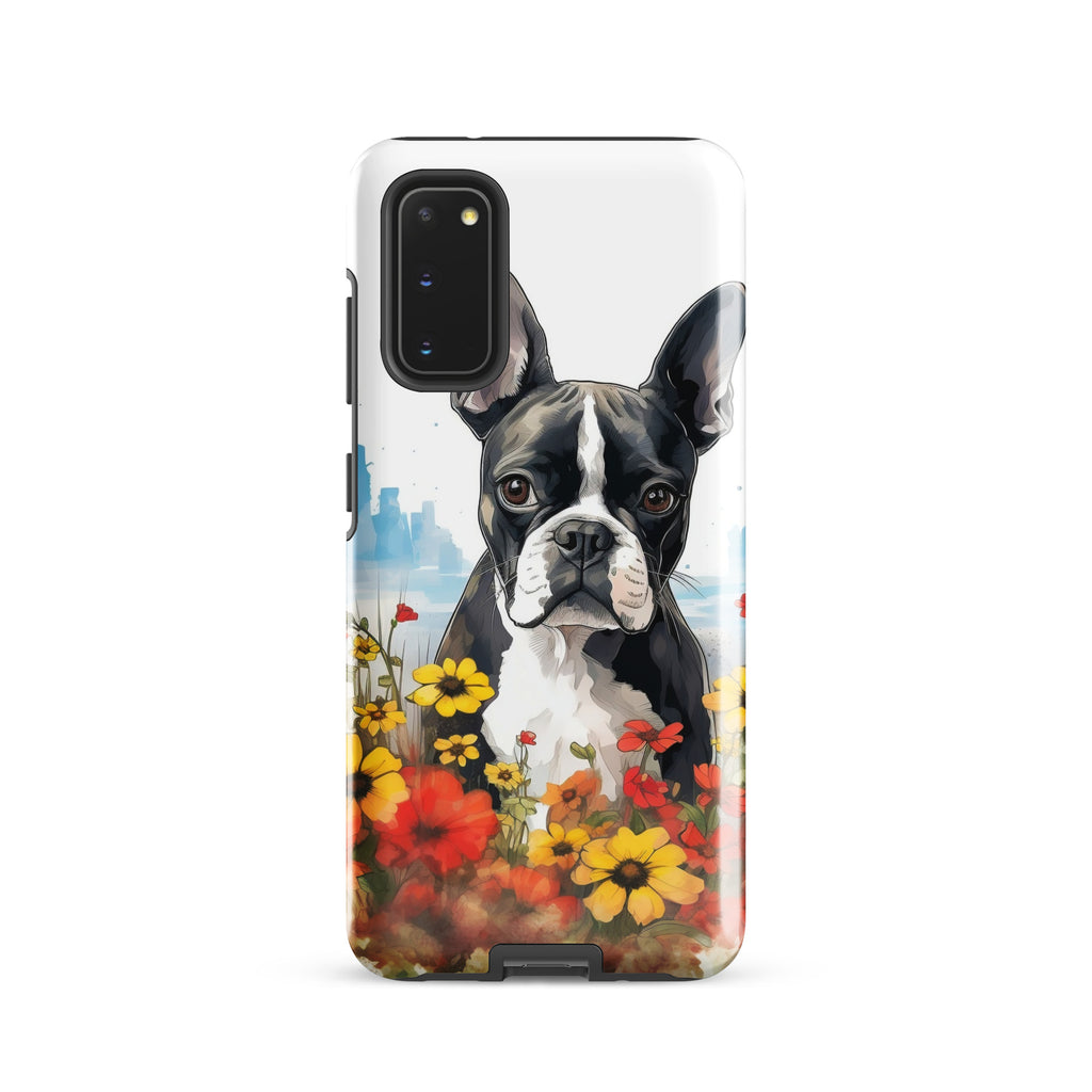 Boston Terrier Dog In A Garden Outside The City Tough case for Samsung