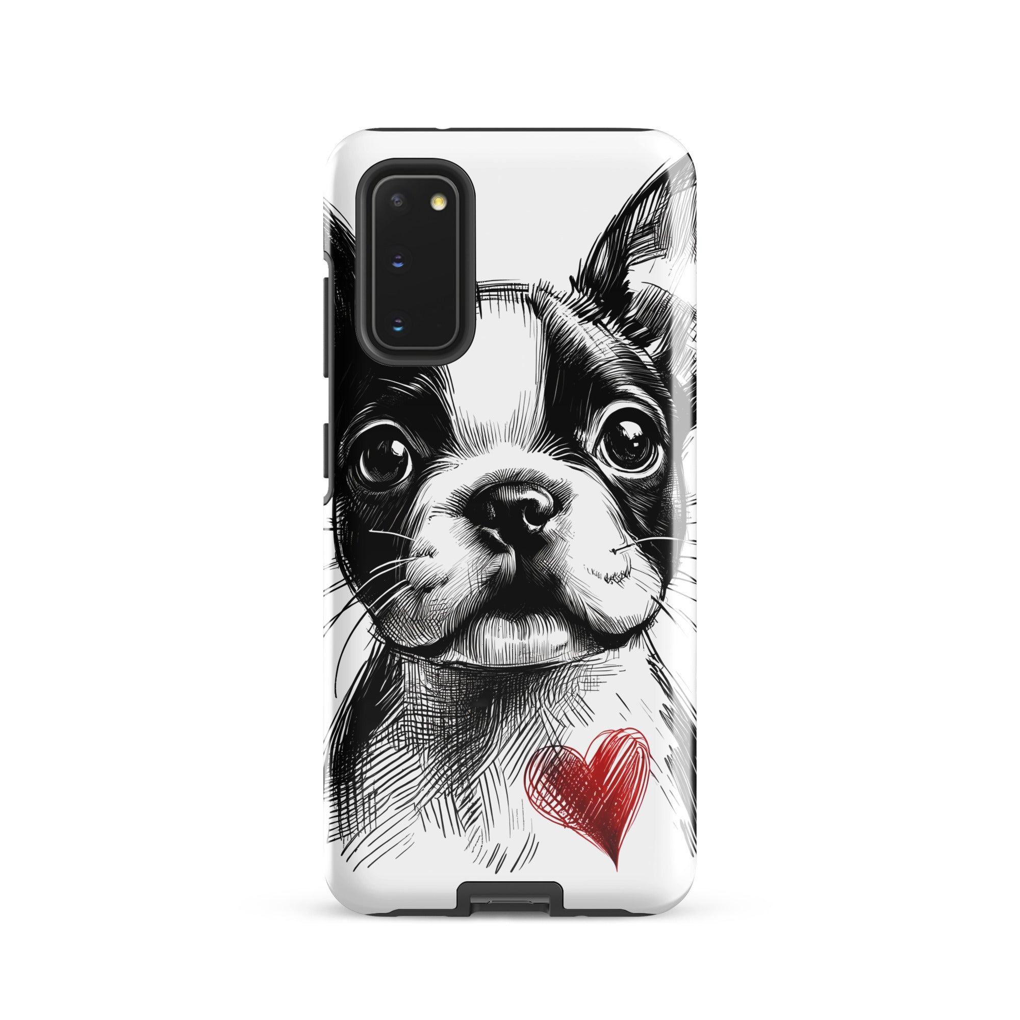 Boston Terrier Heart Tough Case For Samsung