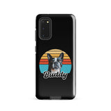 Custom Dog Sunset Vintage Retro Style Tough case for Samsung . Glossy Samsung Galaxy S20