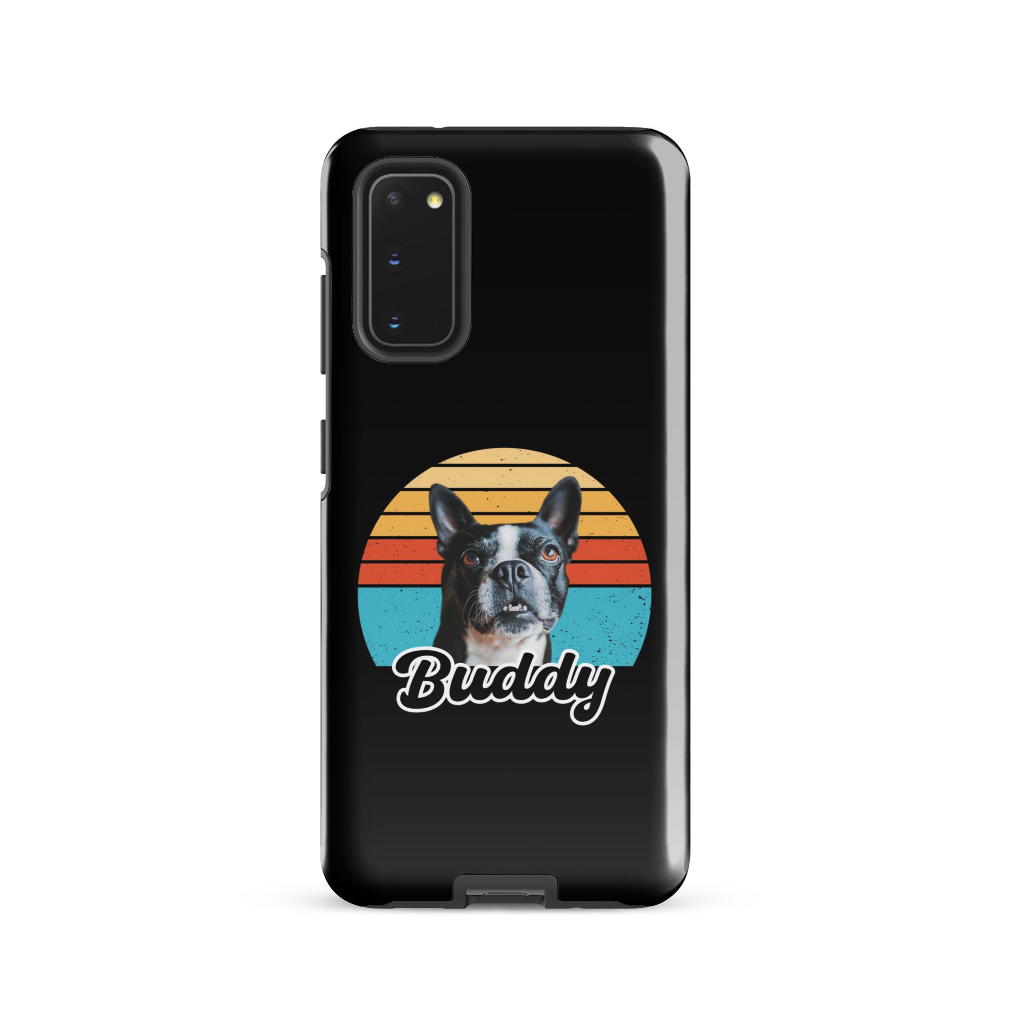 Custom Dog Sunset Vintage Retro Style Tough case for Samsung . Glossy Samsung Galaxy S20