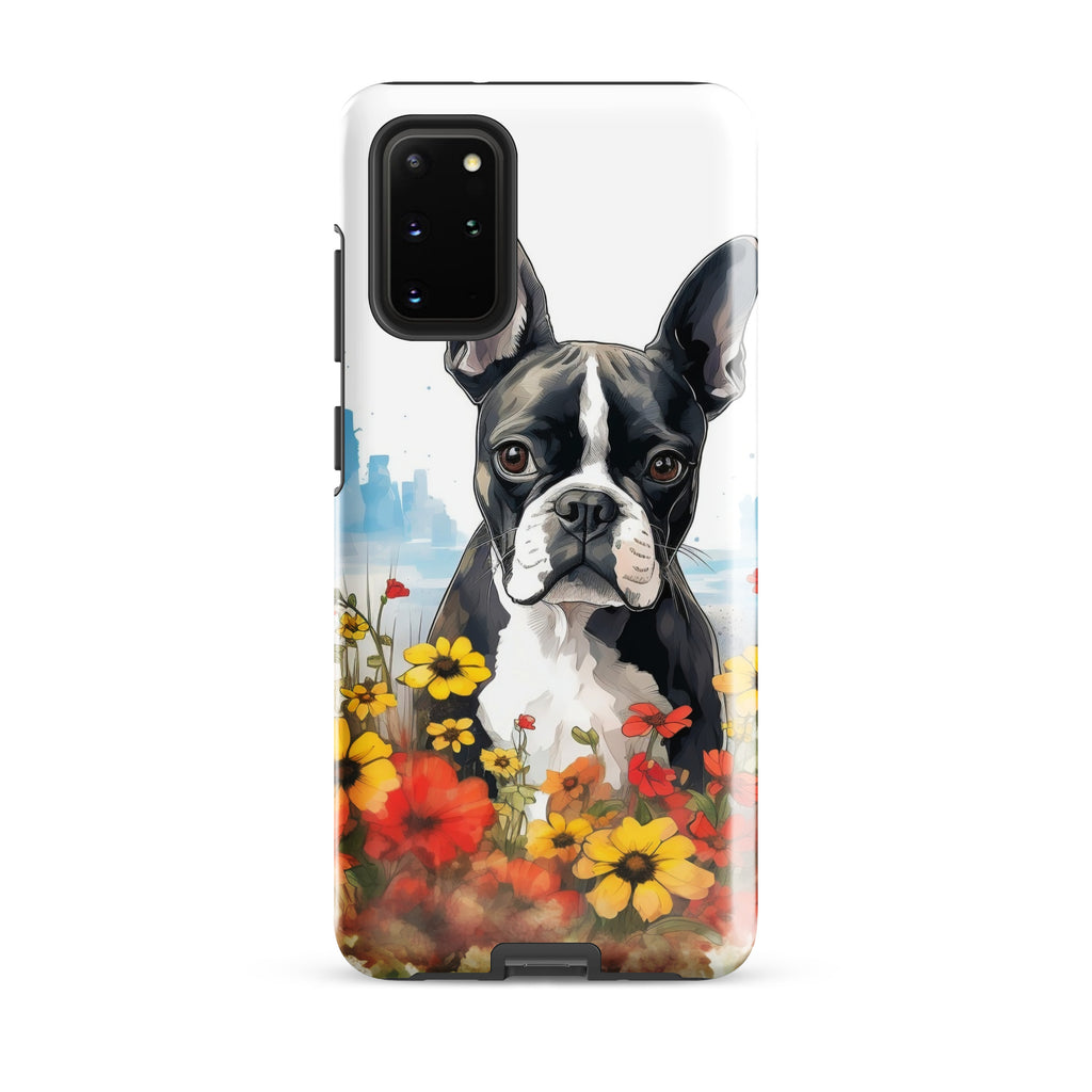 Boston Terrier Dog In A Garden Outside The City Tough case for Samsung