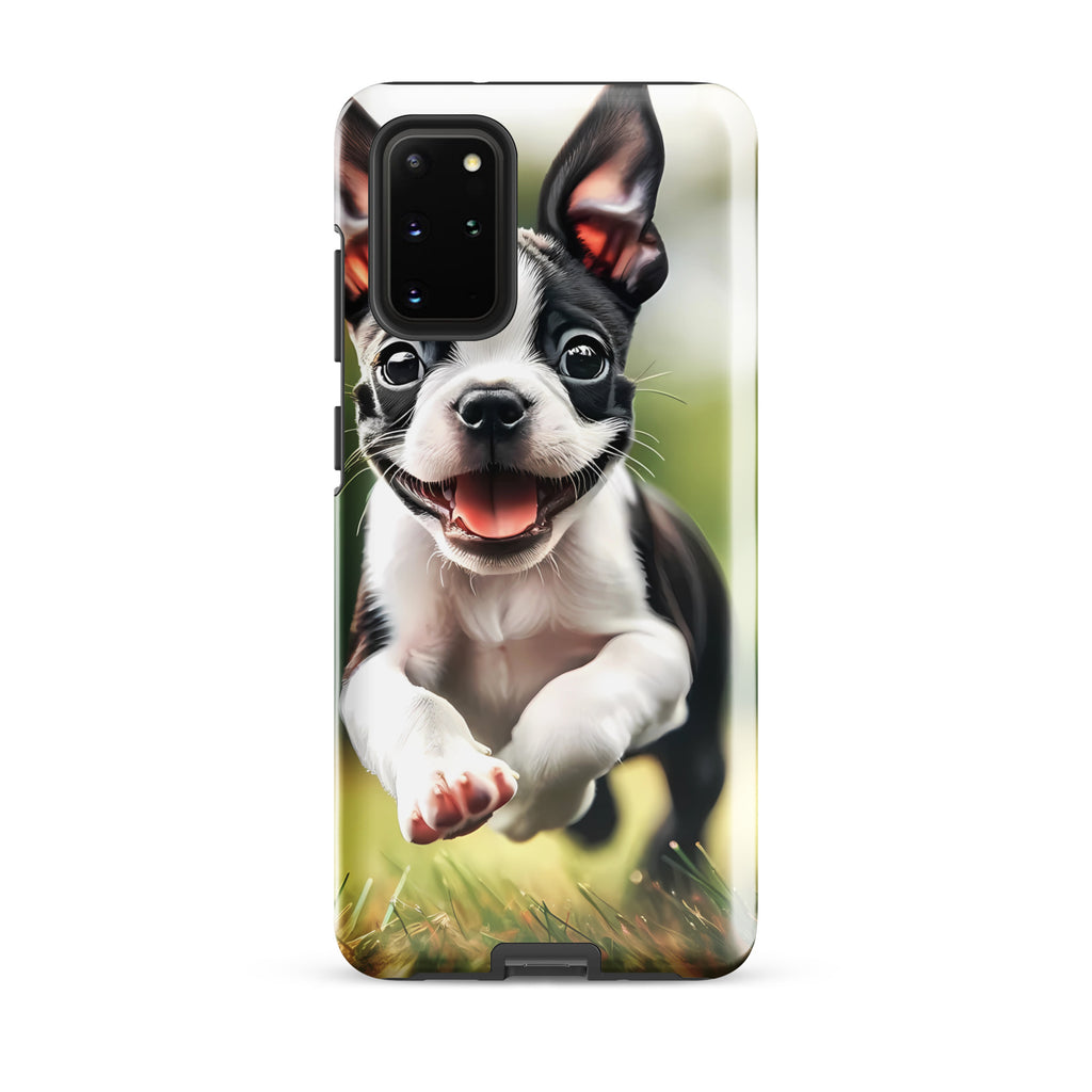 Playful Boston Terrier Puppy Tough case for Samsung