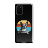 Custom Dog Sunset Vintage Retro Style Tough case for Samsung . Glossy Samsung Galaxy S20 Plus