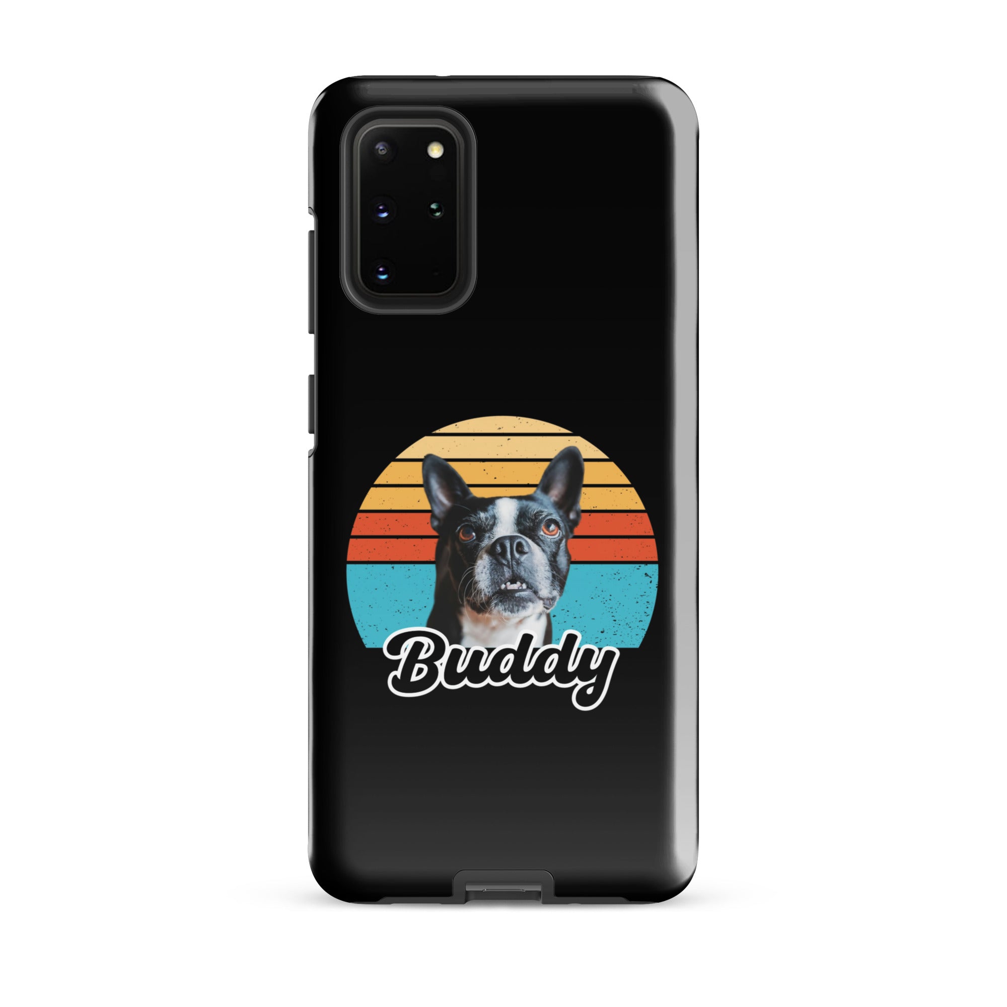 Custom Dog Sunset Vintage Retro Style Tough case for Samsung . Glossy Samsung Galaxy S20 Plus