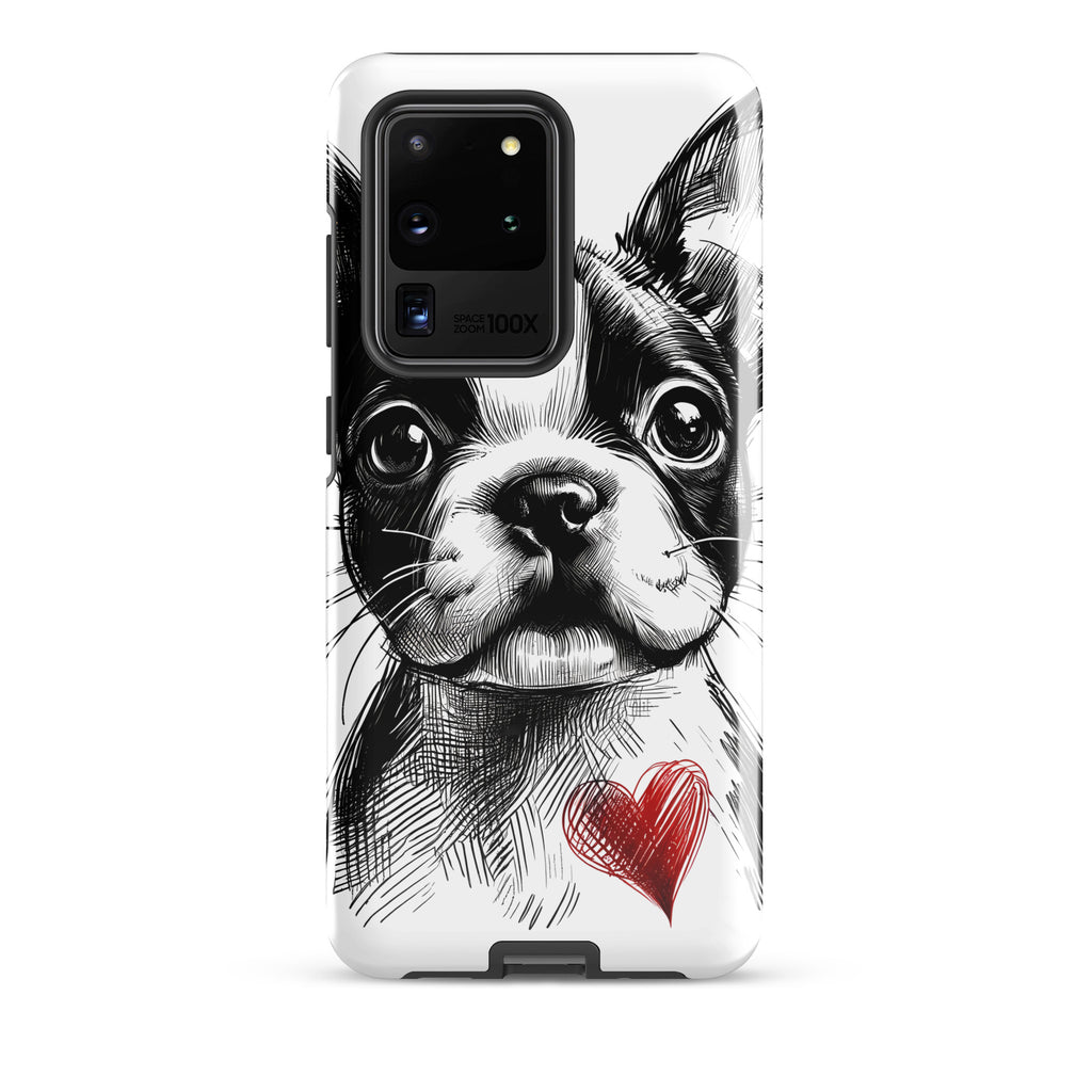 Boston Terrier Heart Tough Case For Samsung