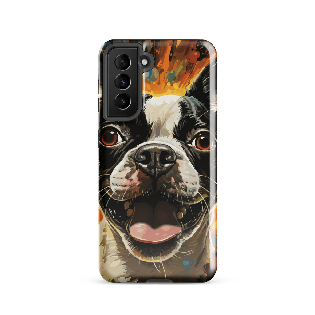 Zoomies Excitement Boston Terrier Dog Tough case for Samsung