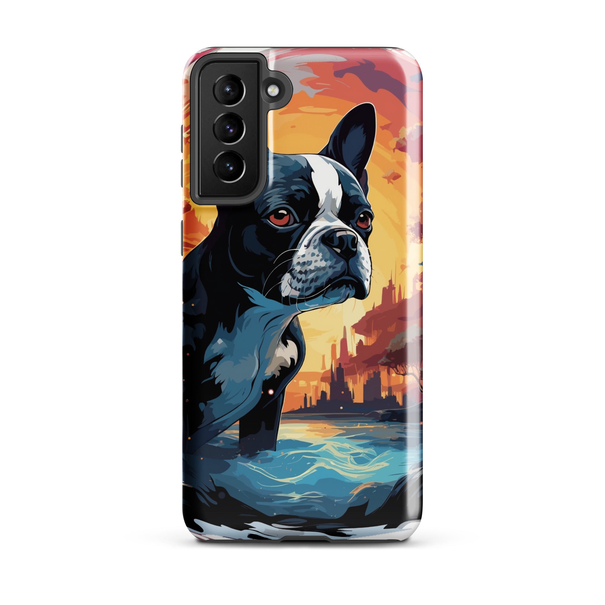 Artistic Representation Of A Boston Terrier In A Surreal Place Tough case for Samsung