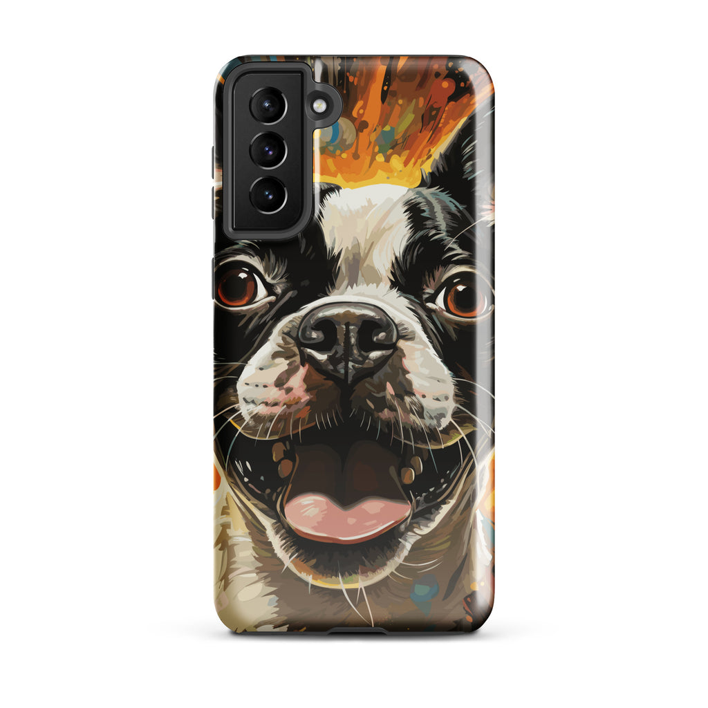 Zoomies Excitement Boston Terrier Dog Tough case for Samsung