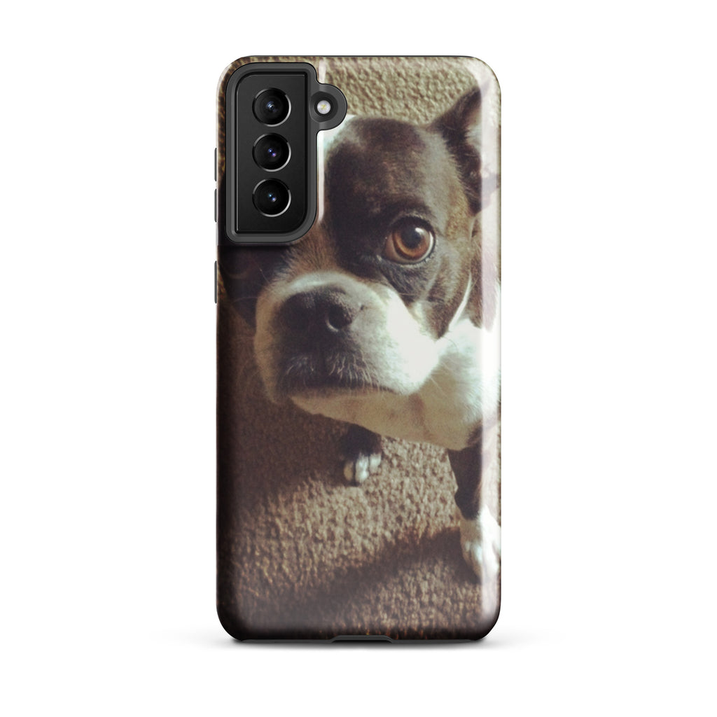 Custom Boston Terrier Dog Tough Phone Case For Samsung