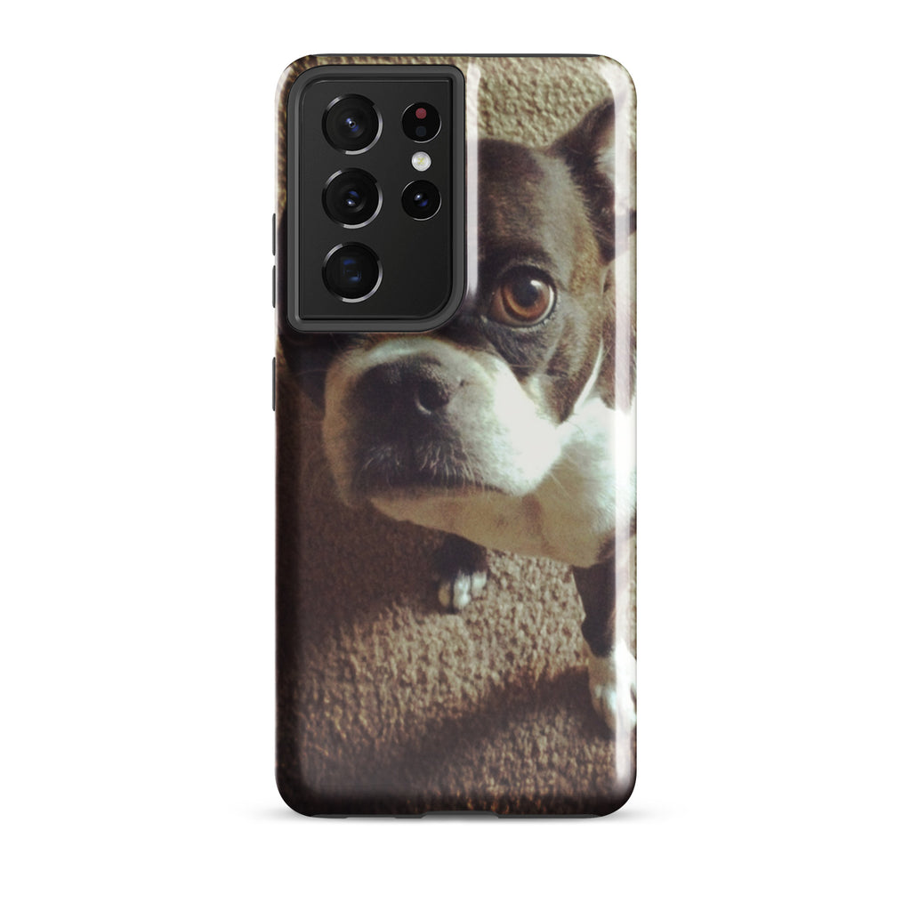 Custom Boston Terrier Dog Tough Phone Case For Samsung