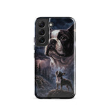 Storm Guardian – Majestic Boston Terrier Night Art Tough Case for Samsung . Glossy Samsung Galaxy S22