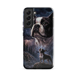 Storm Guardian – Majestic Boston Terrier Night Art Tough Case for Samsung . Glossy Samsung Galaxy S22 Plus