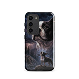 Storm Guardian – Majestic Boston Terrier Night Art Tough Case for Samsung . Glossy Samsung Galaxy S23