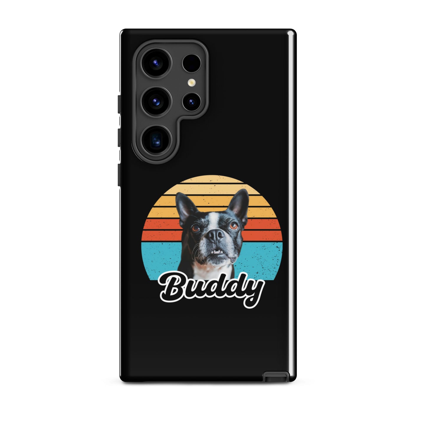 Custom Dog Sunset Vintage Retro Style Tough case for Samsung . Glossy Samsung Galaxy S24 Ultra