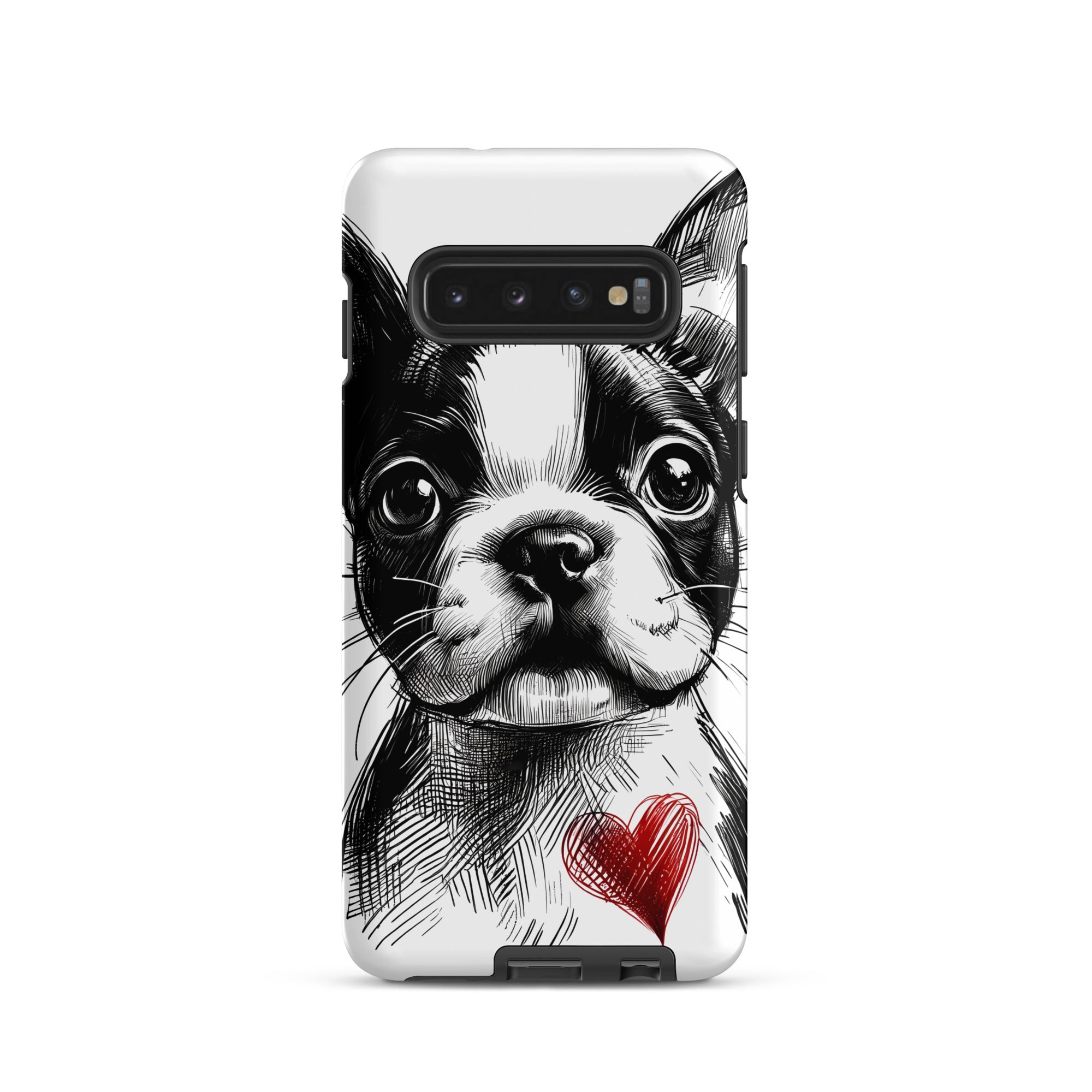 Boston Terrier Heart Tough Case For Samsung