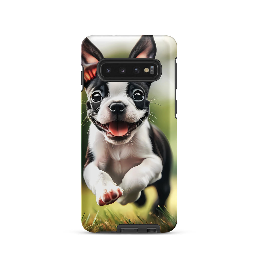 Playful Boston Terrier Puppy Tough case for Samsung