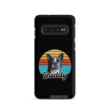 Custom Dog Sunset Vintage Retro Style Tough case for Samsung . Matte Samsung Galaxy S10