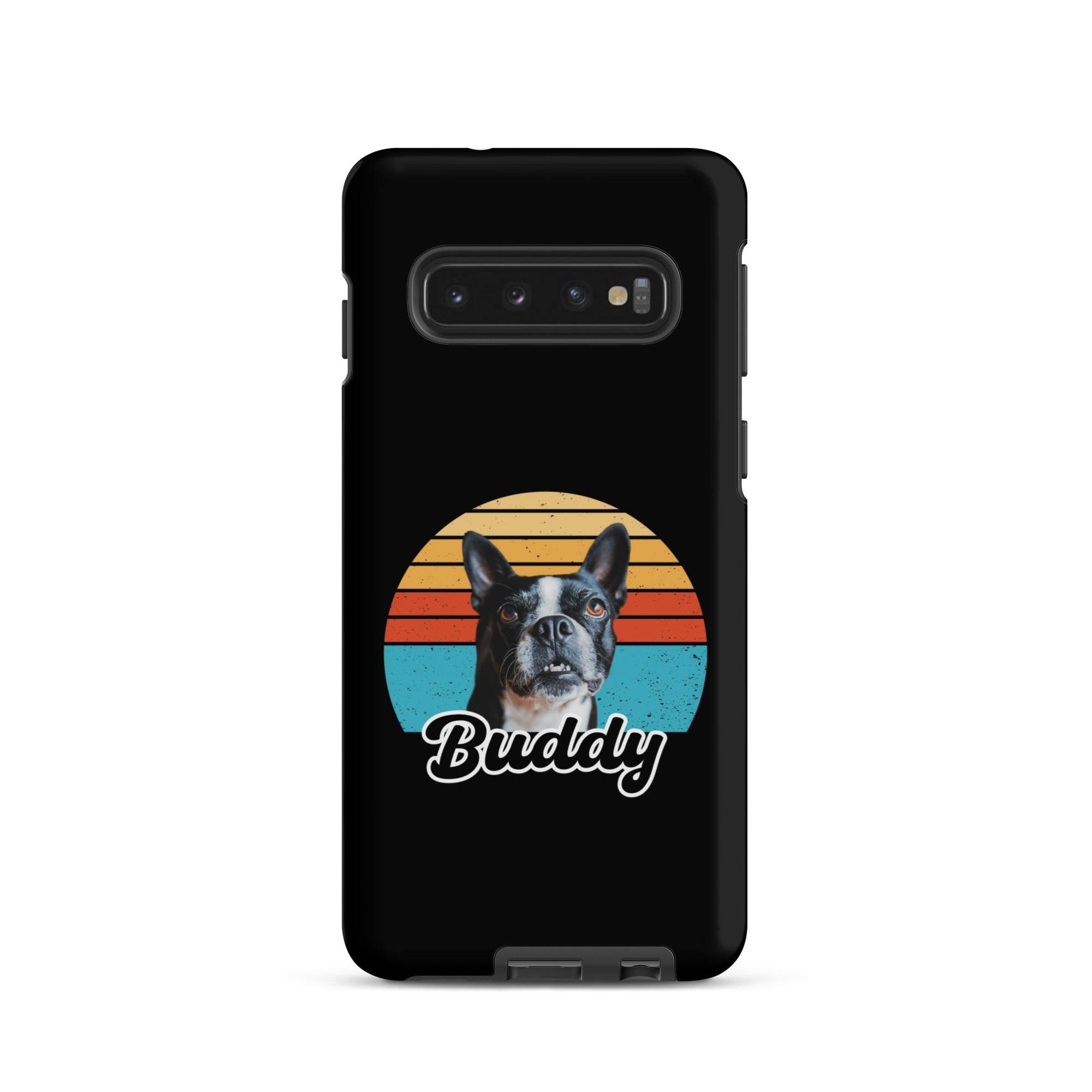 Custom Dog Sunset Vintage Retro Style Tough case for Samsung . Matte Samsung Galaxy S10