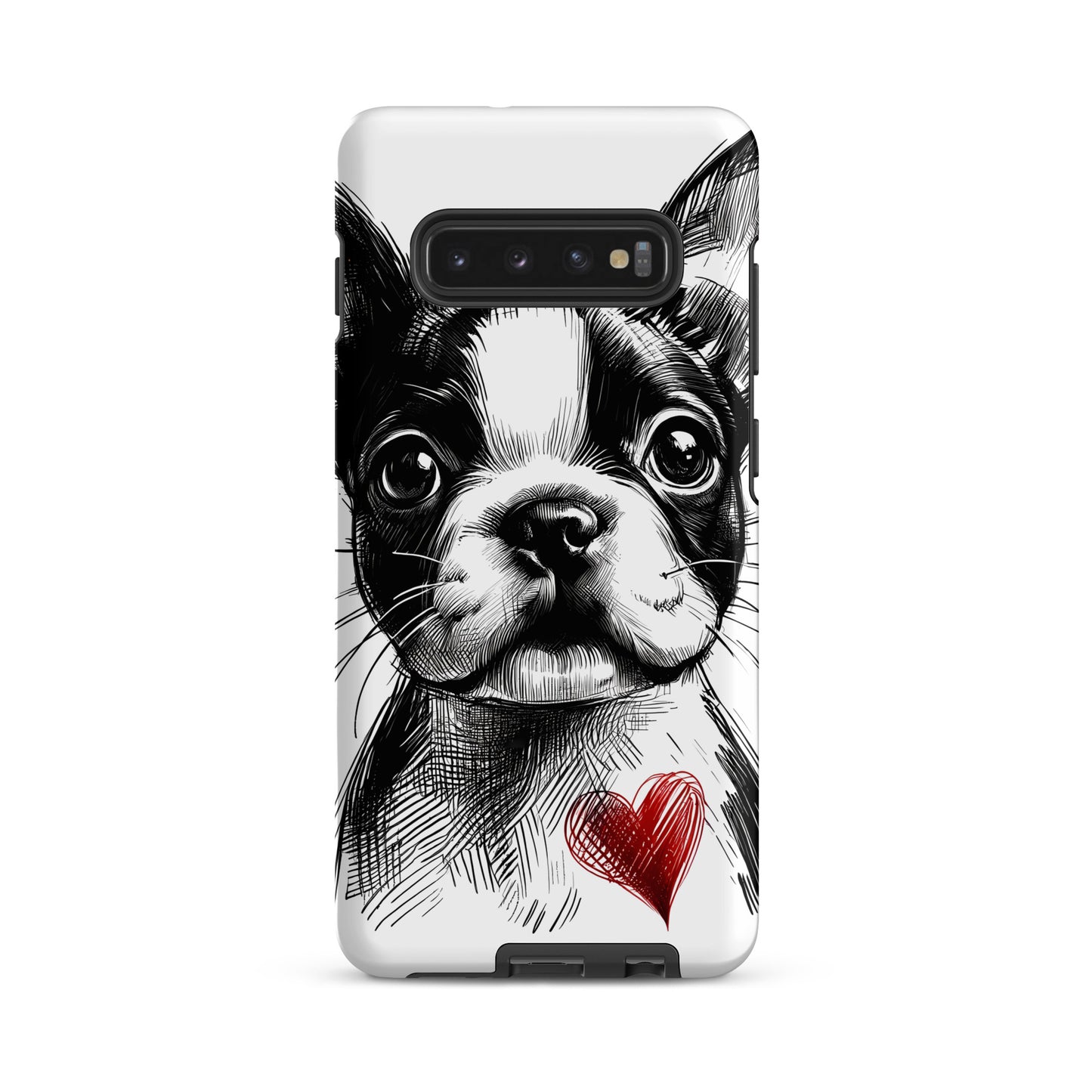 Boston Terrier Heart Tough Case For Samsung