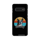 Custom Dog Sunset Vintage Retro Style Tough case for Samsung . Matte Samsung Galaxy S10 Plus