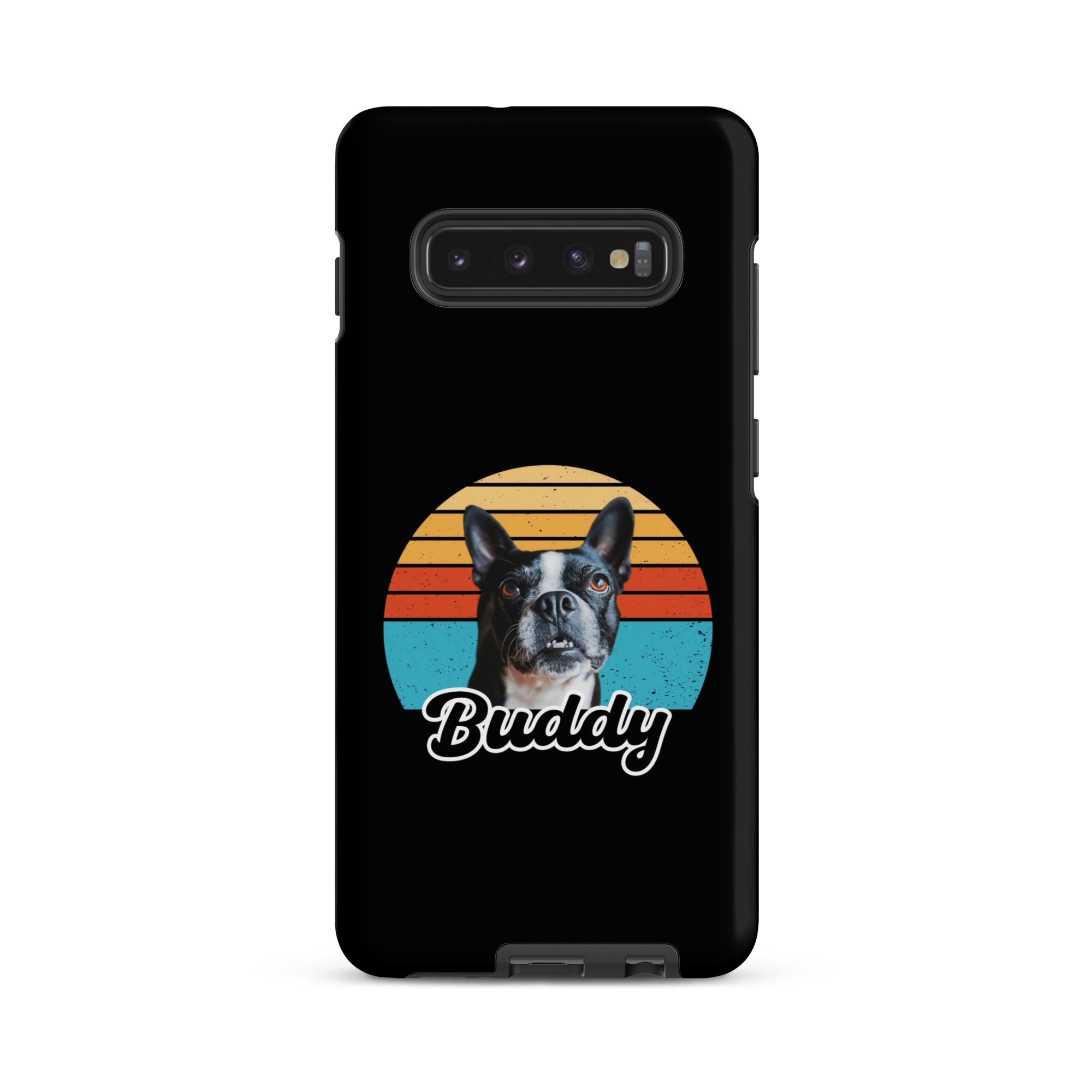 Custom Dog Sunset Vintage Retro Style Tough case for Samsung . Matte Samsung Galaxy S10 Plus