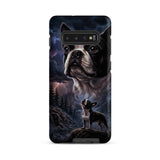 Storm Guardian – Majestic Boston Terrier Night Art Tough Case for Samsung . Matte Samsung Galaxy S10 Plus