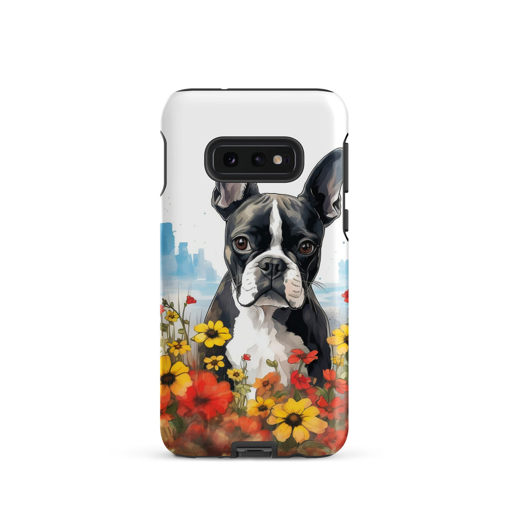 Boston Terrier Dog In A Garden Outside The City Tough case for Samsung