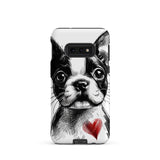 Boston Terrier Heart Tough Case For Samsung