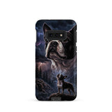 Storm Guardian – Majestic Boston Terrier Night Art Tough Case for Samsung . Matte Samsung Galaxy S10e