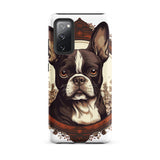 Vintage-Inspired Red Brown Boston Terrier Tough case for Samsung . Matte Samsung Galaxy S20 FE