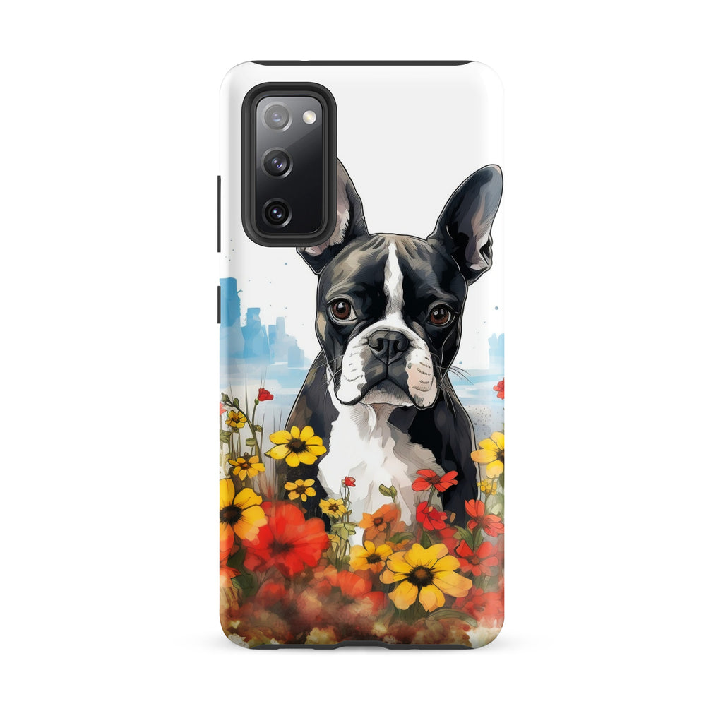Boston Terrier Dog In A Garden Outside The City Tough case for Samsung