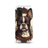 Vintage-Inspired Red Brown Boston Terrier Tough case for Samsung . Matte Samsung Galaxy S20