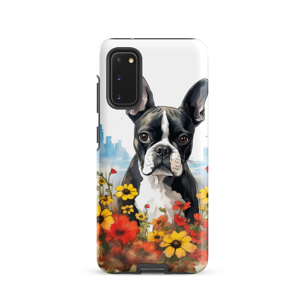 Boston Terrier Dog In A Garden Outside The City Tough case for Samsung