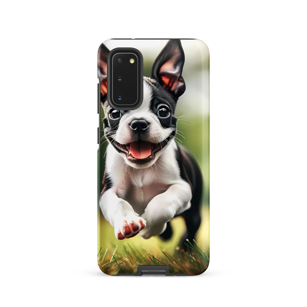 Playful Boston Terrier Puppy Tough case for Samsung