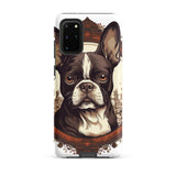 Vintage-Inspired Red Brown Boston Terrier Tough case for Samsung . Matte Samsung Galaxy S20 Plus